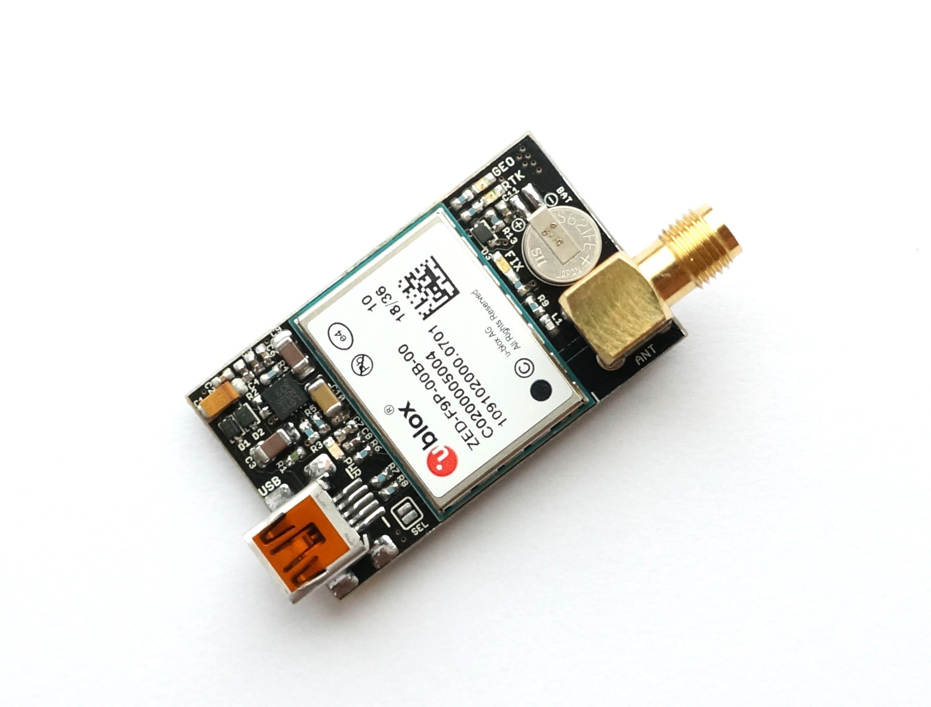 ZED-F9P RTK GNSS receiver board with SMA Base or Rover - Eltehs GNSS OEM  Store